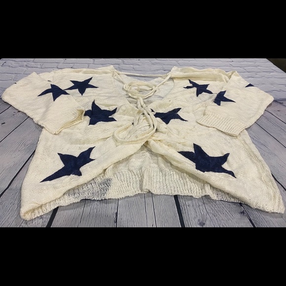 YOMISOY Womens Open Back Long Sleeve Sweater Sz OS - Picture 3 of 3